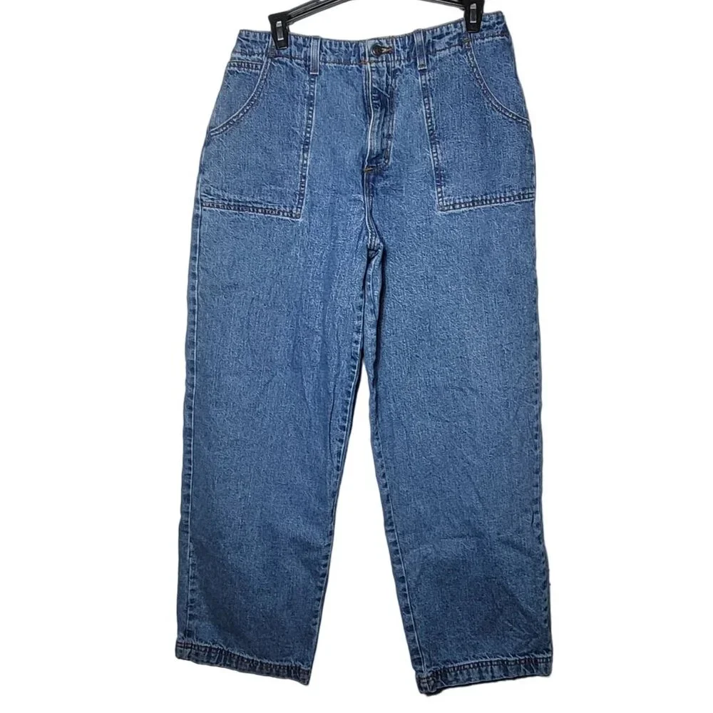 Faded Glory Womens‎ Denim Blue Jeans Size 12 Petite Y2K Baggy Indie 90s Skater